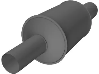 GReddy Style Muffler 3D Model preview