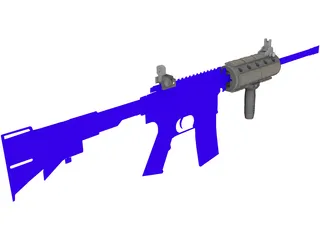 M4 Rail System 3D Model preview