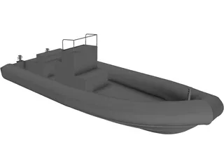 Inflatable Boat 3D Model preview