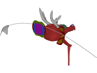 Dragon Kite 3D Model preview