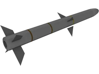 AMRAAM Missile 3D Model preview