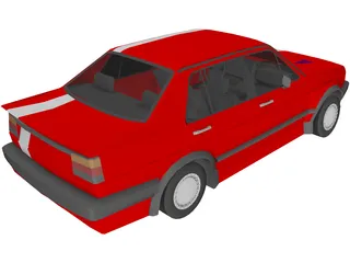 Volkswagen Jetta GTI (1987) 3D Model preview