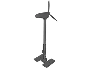 Windmill Turbine 3D Model preview