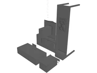 Kitchen INOX 3D Model preview
