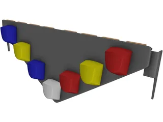 Federal Signal Jet Police Lightbar 3D Model preview