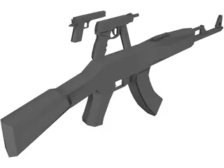 Guns 3D Model preview