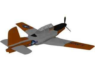 Beechcraft T-34C Turbo-Mentor 3D Model preview