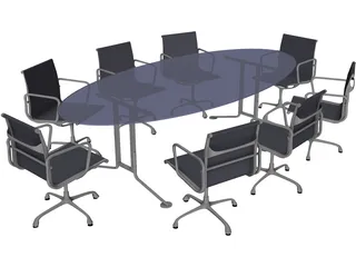 Conference Table 3D Model preview