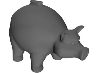 Piggy Bank 3D Model preview