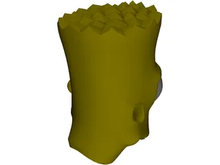 Simpsons Bart Head 3D Model preview