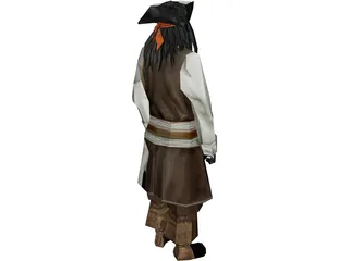 Captain Jack Sparrow 3D Model preview