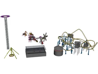 Amusement Park 3D Model preview