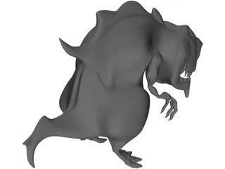 Dinosaur Cartoon 3D Model preview