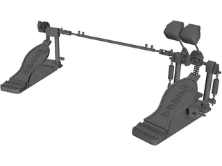 DW5000 Double Pedal 3D Model preview