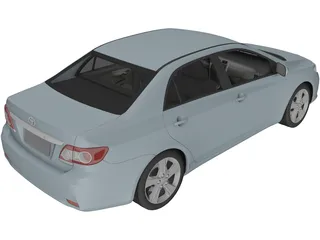 Toyota Corolla Sedan (2010) 3D Model preview