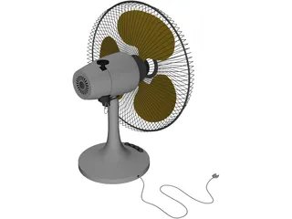 Table Fan 3D Model preview