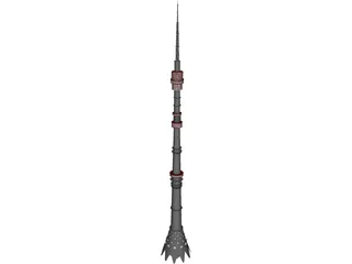 Television Tower 3D Model preview