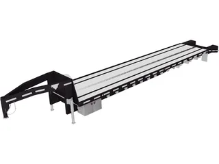 Gooseneck Trailer 3D Model preview