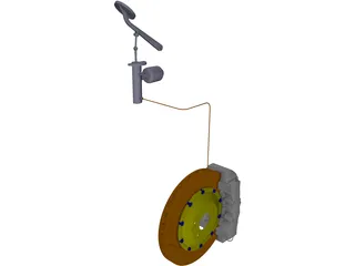 Audi RS8 Brake Front Axle 3D Model preview