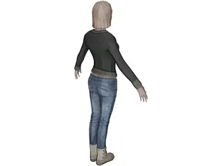 Emily Girl 3D Model preview