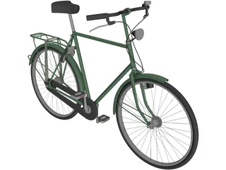 City Bicycle 3D Model preview