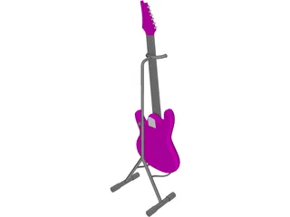 Electric Guitar 3D Model preview