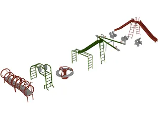 Playground Set 3D Model preview