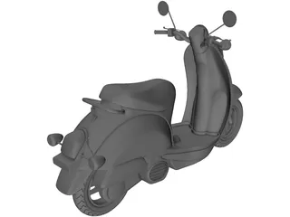 Vespa Scooter 3D Model preview