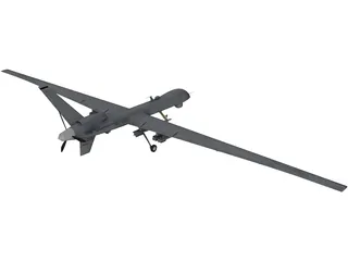 General Atomics MQ-1 Predator UAV 3D Model preview