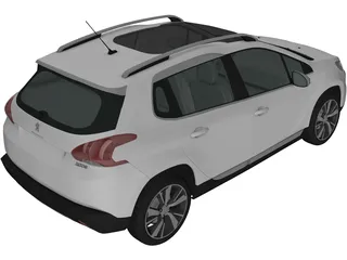 Peugeot 2008 (2013) 3D Model preview