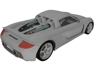 Porsche Carrera GT (2003) 3D Model preview