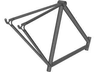 Race Bike Frame 3D Model preview