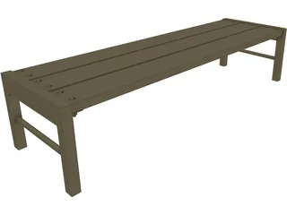 Bench 3D Model preview