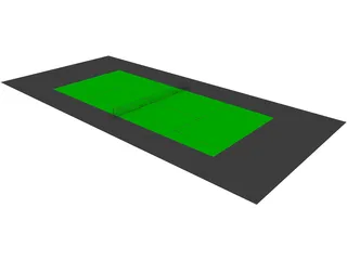 Tennis Court 3D Model preview