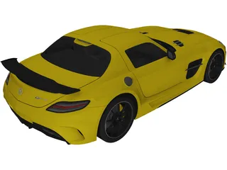 Mercedes-Benz SLS AMG Black Series (2014) 3D Model preview