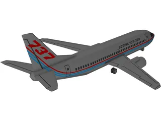 Boeing 737-300 3D Model preview