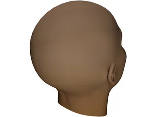 Woman Head 3D Model preview