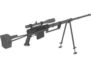 CheyTac M-200 Intervention 3D Model preview