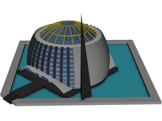 Pearl Mosque Masjid 3D Model preview