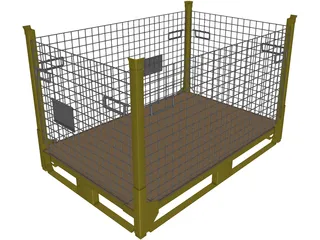 Container Metallic 3D Model preview