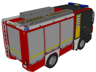 MAN TGL TLF4000 Germany Firetruck 3D Model preview