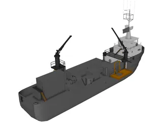 Fishing Ship 3D Model preview