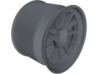 Racing 9Jx13 Front Wheel 3D Model preview