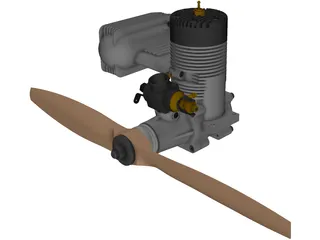 RC Model Engine 3D Model preview
