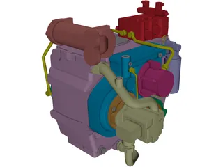 ZF 2000 Engine 3D Model preview