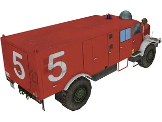 Mercedes-Benz Fire Truck 3D Model preview