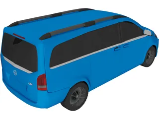 Mercedes-Benz V-Class CDI (2014) 3D Model preview