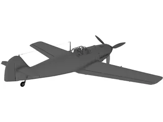 Messersmitt BF-109E 3D Model preview