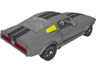 Ford Mustang Shelby GT500 Eleanor (1967) 3D Model preview