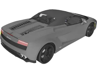Lamborghini Gallardo LP560-4 Spyder (2009) 3D Model preview